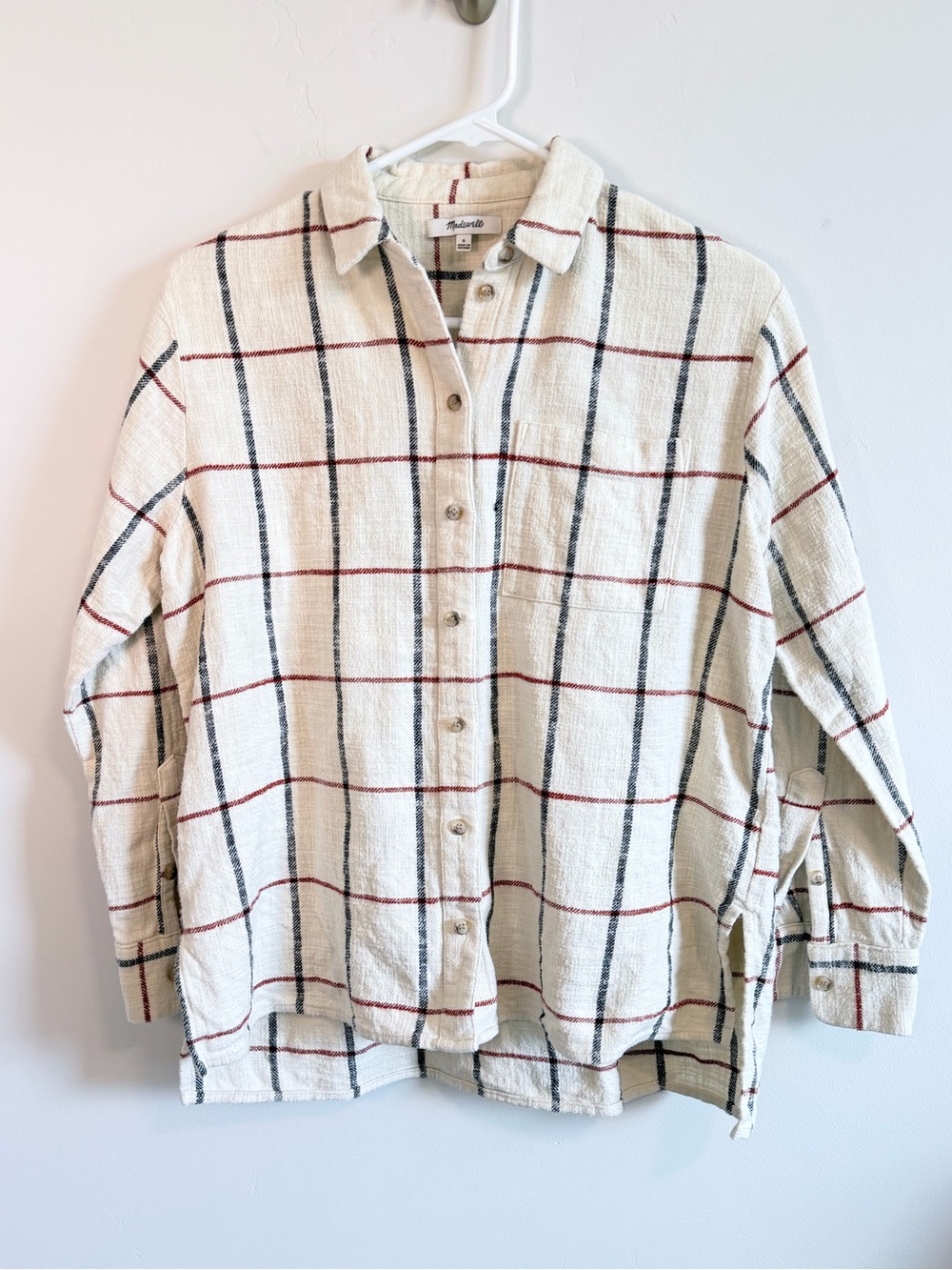 Madewell Oversized Ex-Boyfriend Shirt in Windowpane - Picture 3 of 12